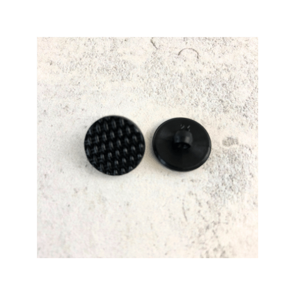 Blusenknopf - matt - 15 mm - schwarz